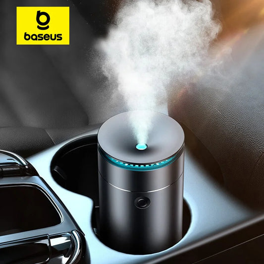 Car Diffuser Humidifier Auto Air Purifier Aromo Air Freshener with LED Light for Car Aroma Aromatherapy Diffuser