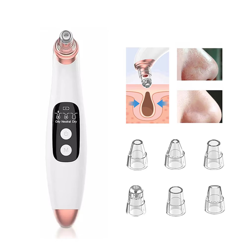 Blackhead Removal Pore Vacuum Face Cleaner Electric Pimple Black Head Remover USB Rechargeable Water Cycle Facial Cleaning Tools